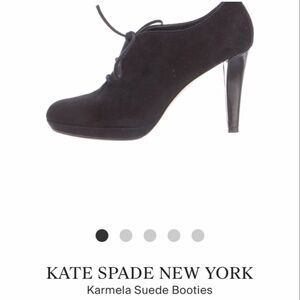 Kate Spade New York Karmela Taupe Suede Booties Made in Italy Size 7.5